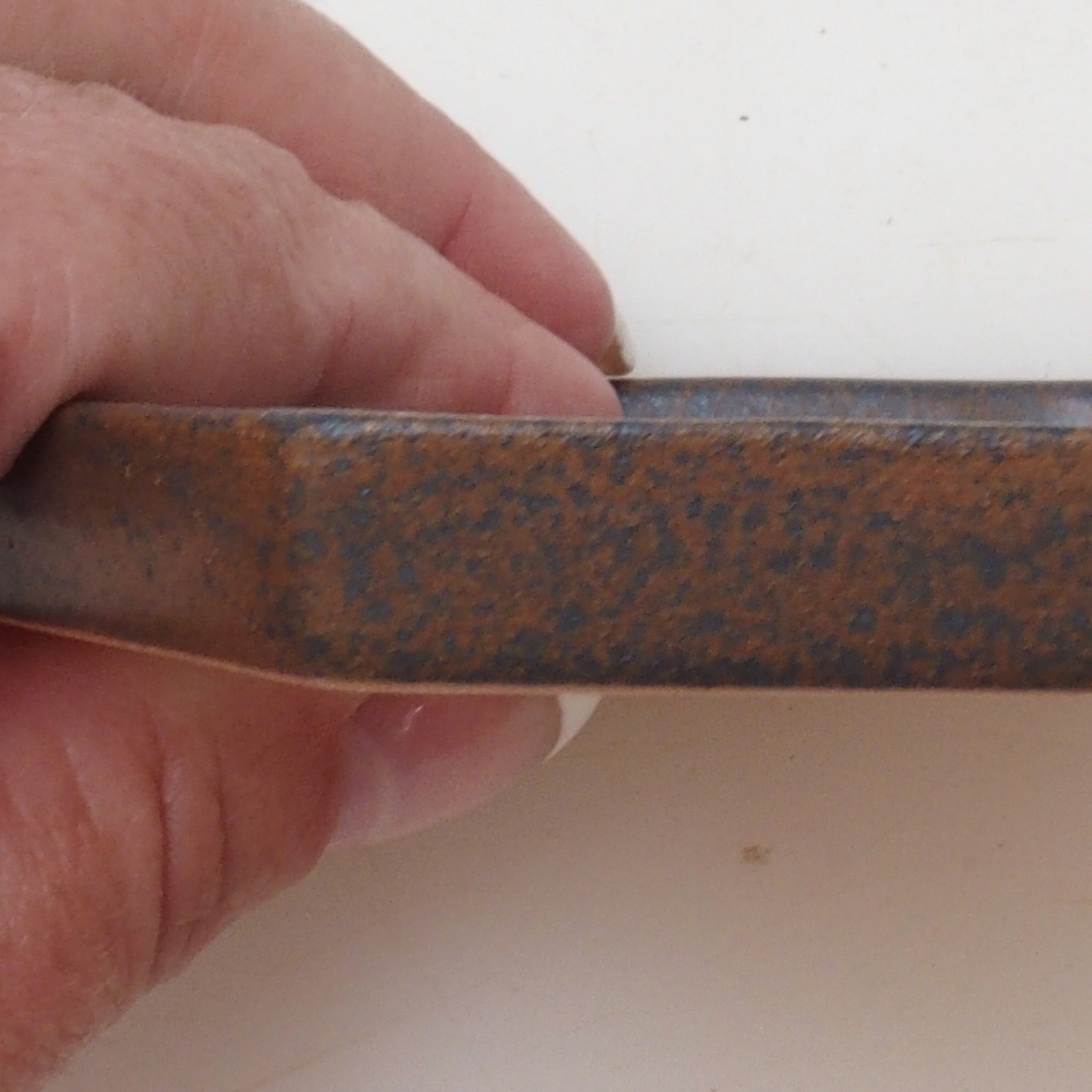 Bonsaï hexagonal D3 - 11 x 9,5 x 1 cm - brun