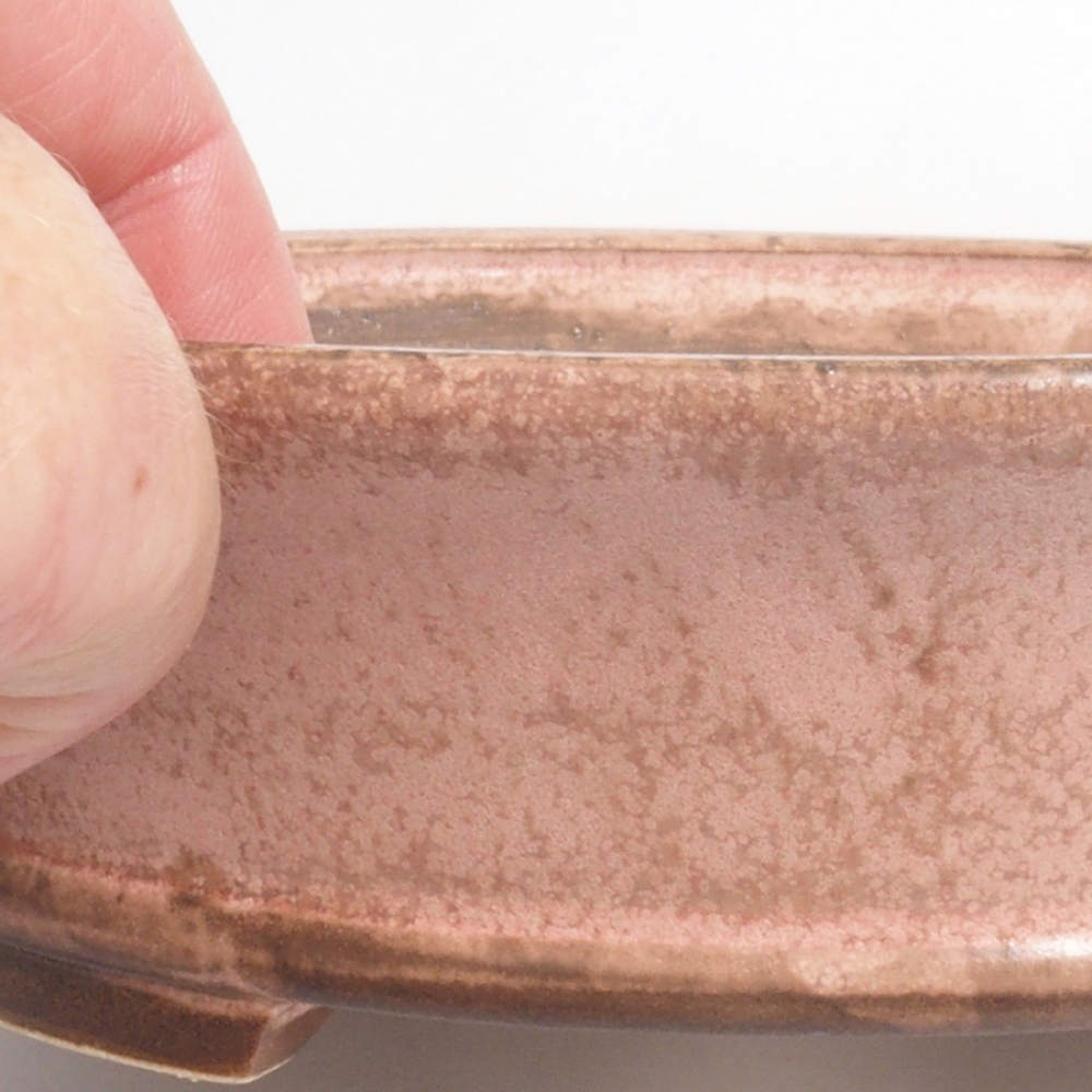 Bol à bonsaï en céramique 10 x 8,5 x 4 cm, brun