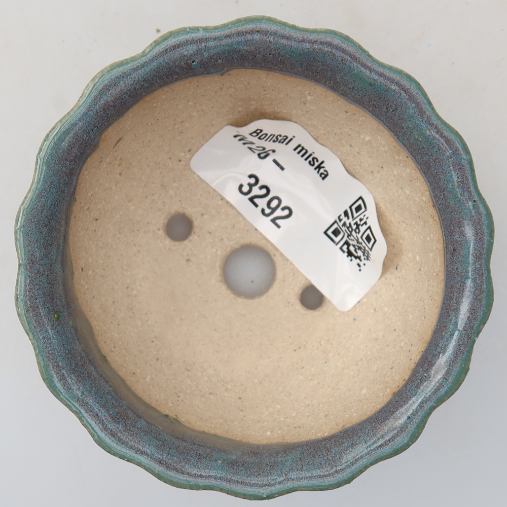 Pot à bonsaï en céramique 7 x 7 x 3,5 cm, couleur grise