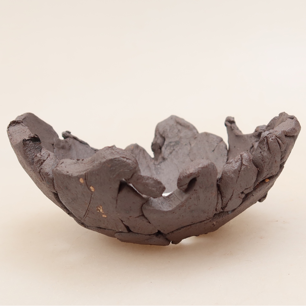 Coquille en céramique  10,5 x 9,5 x 5 cm, couleur métallique