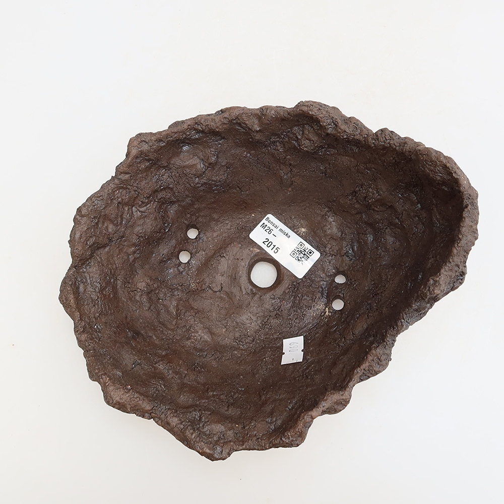 Coquille en céramique 18,5 x 16,5 x 13 cm, couleur marron