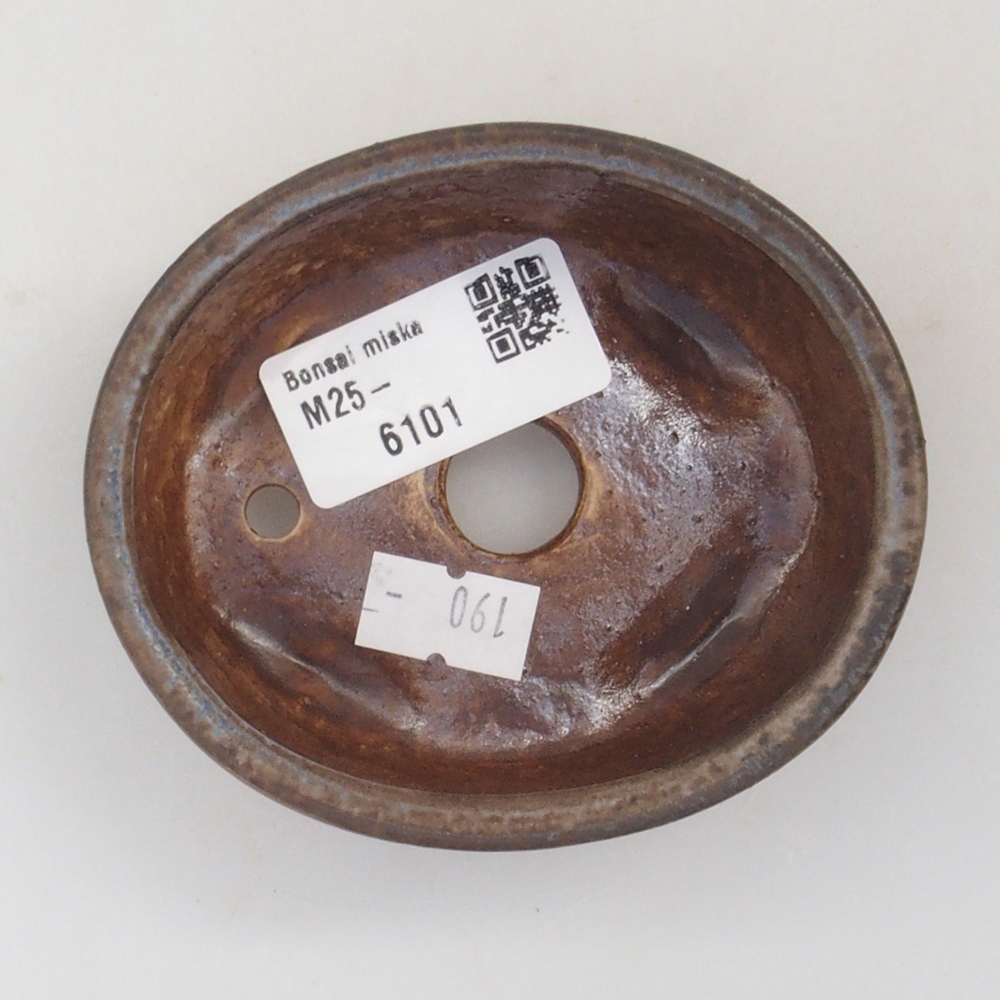 Bol à bonsaï en céramique 10 x 8,5 x 4 cm, brun