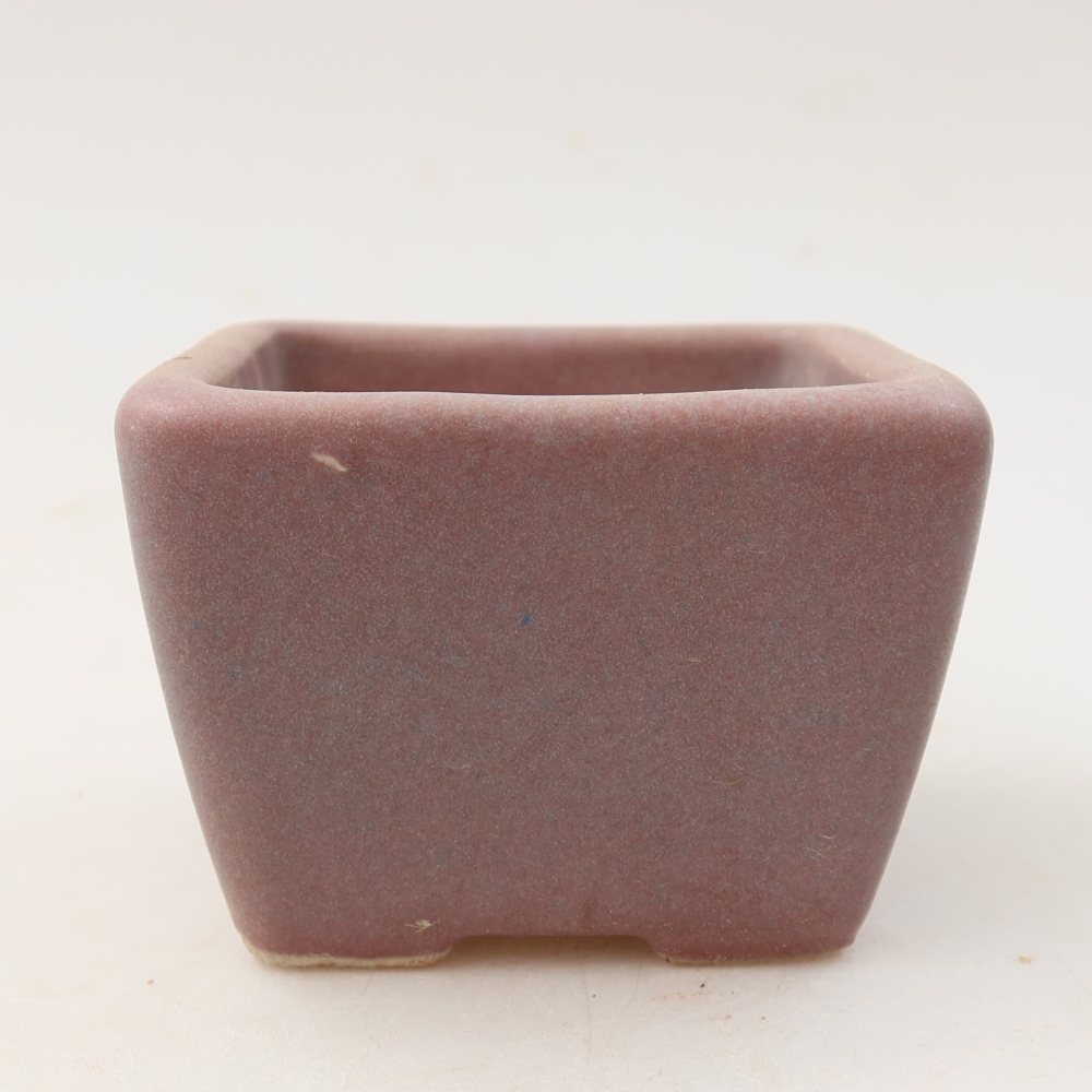 Bol à bonsaï en céramique 6,5 x 6,5 x 5 cm, couleur violet