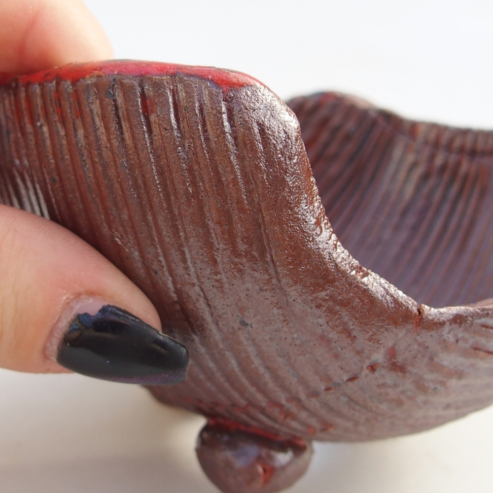 Coquille en céramique 10 x 10 x 6 cm , couleur marron