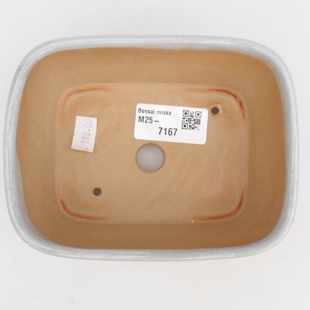 Bol à bonsaï en céramique 13,5 x 10,5 x 6 cm, gris