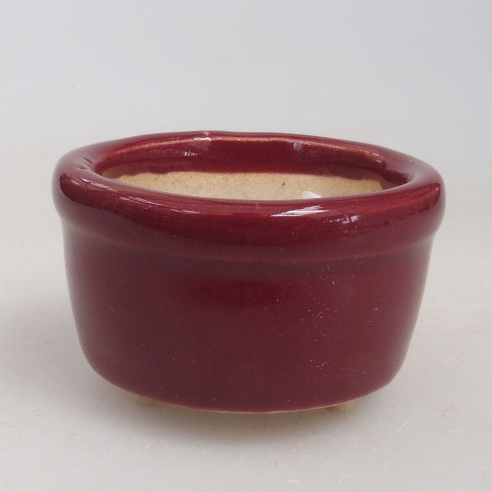 Mini bol bonsaï 3,5 x 3,5 x 2,5 cm, bordeaux