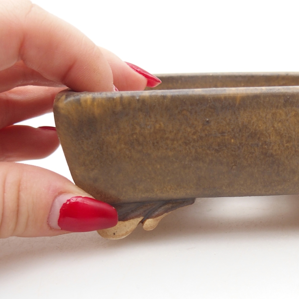 Bol à bonsaï en céramique 10 x 8 x 4 cm, brun