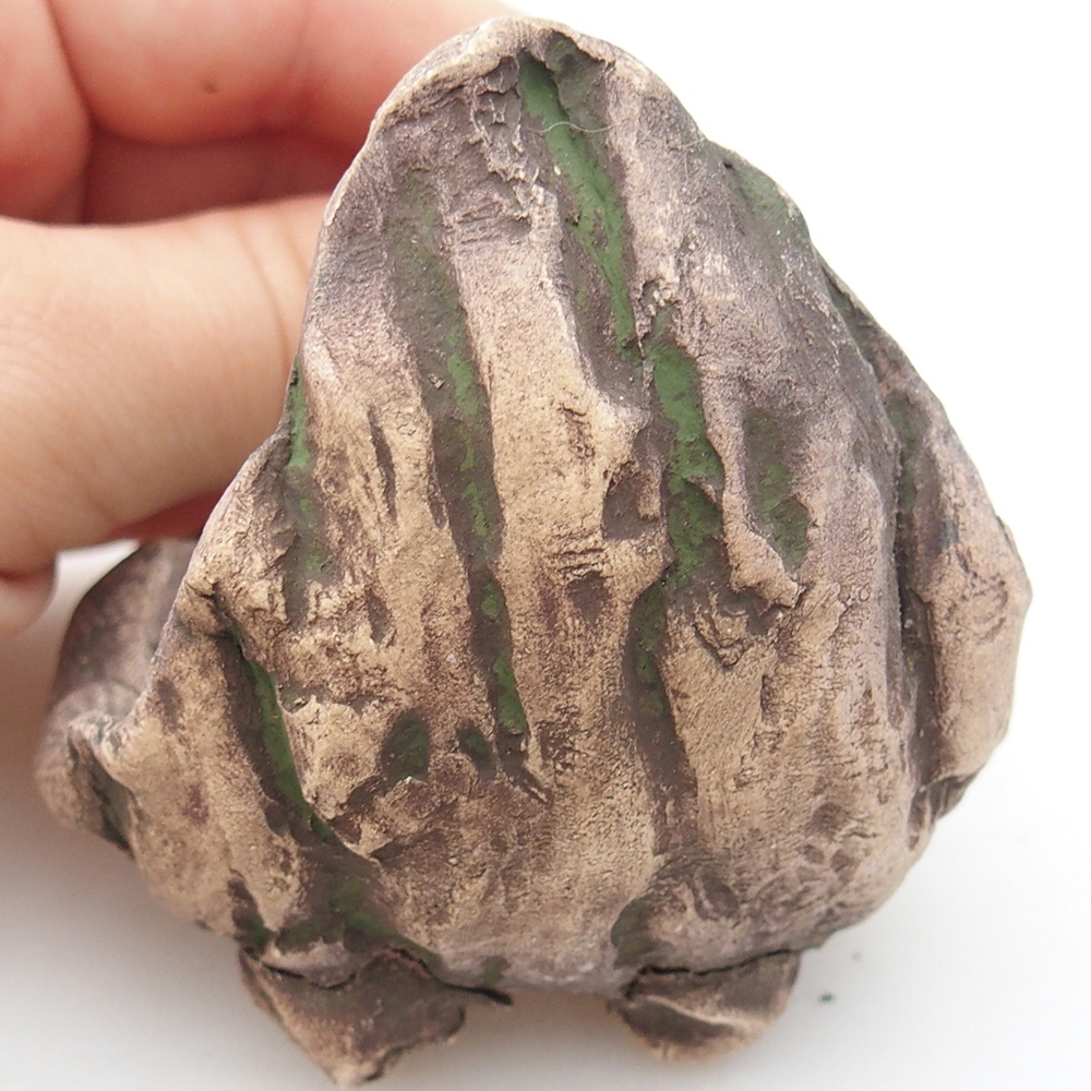 Coquille en céramique 6,5 x 6,5 x 8 cm , couleur verte