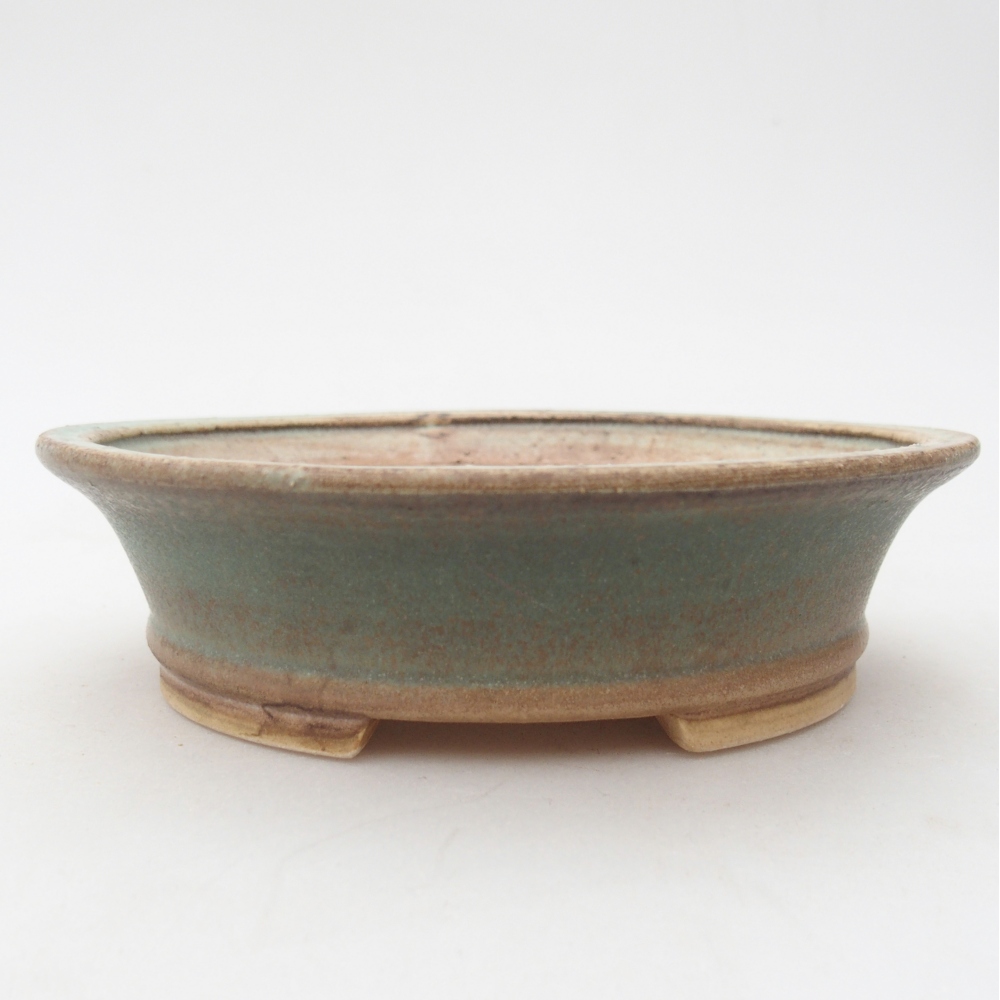 Bol à bonsaï en céramique 14,5 x 12,5 x 4 cm, vert