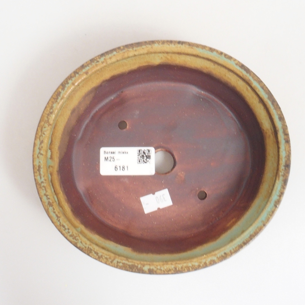 Bol à bonsaï en céramique 10 x 8,5 x 4 cm, brun