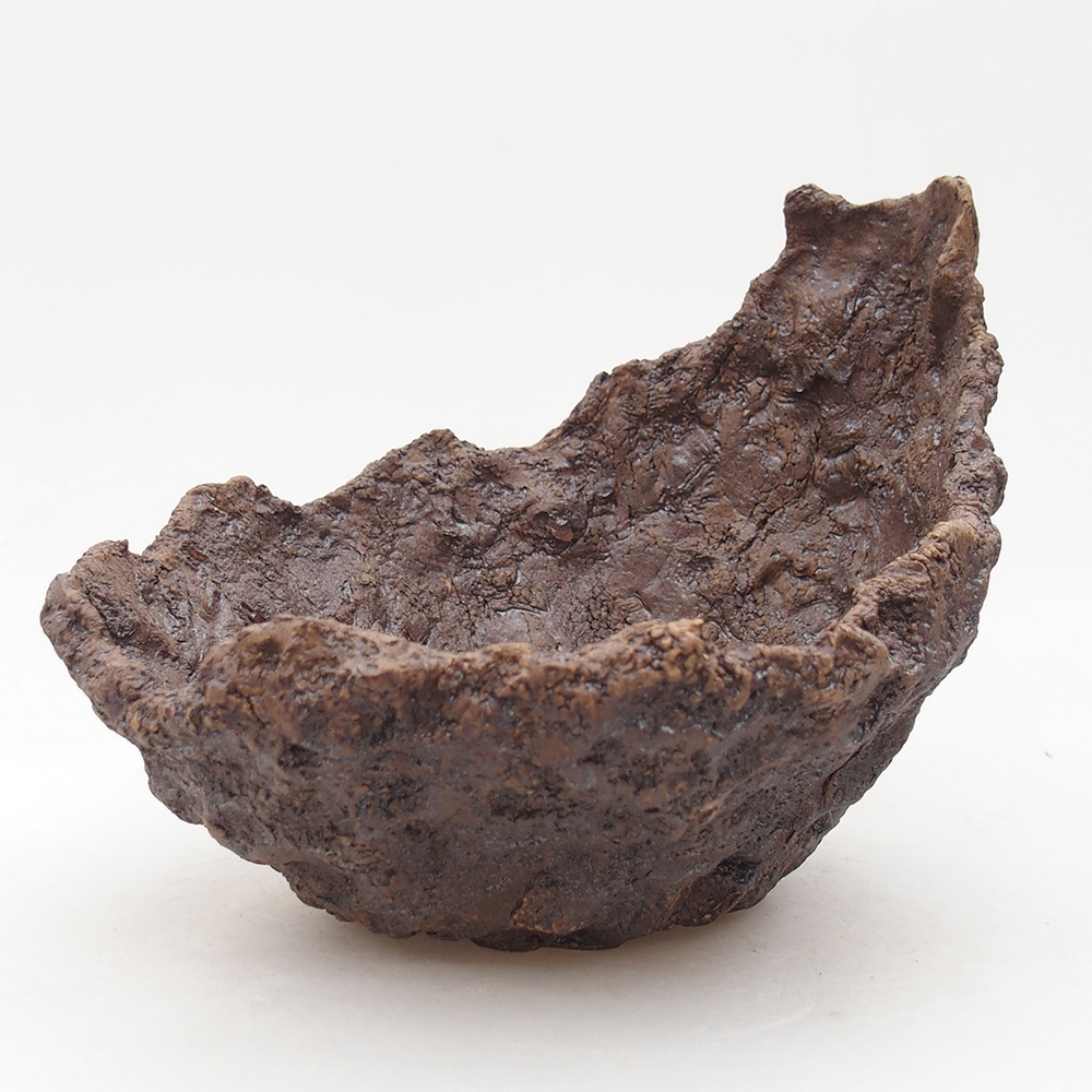 Coquille en céramique 18 x 17,5 x 16 cm , couleur marron