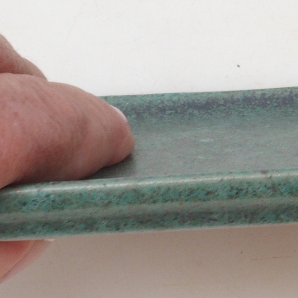 Soucoupe Bonsaï rectangle D5-M - 12,5 x 10,5 x 1 cm - vert