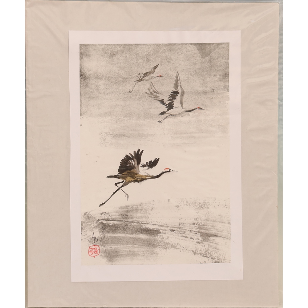 Calligraphie - Les grues