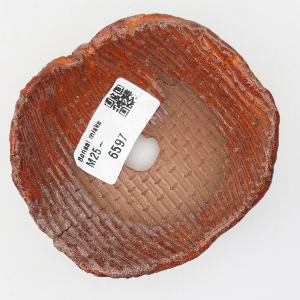 Coquille en céramique 9 x 9 x 5 cm , couleur orange