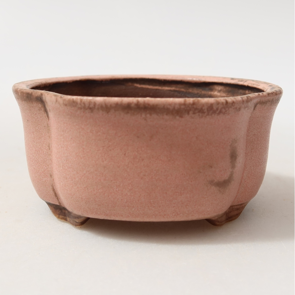 Bol à bonsaï en céramique 8 x 7,5 x 3,5 cm, rose