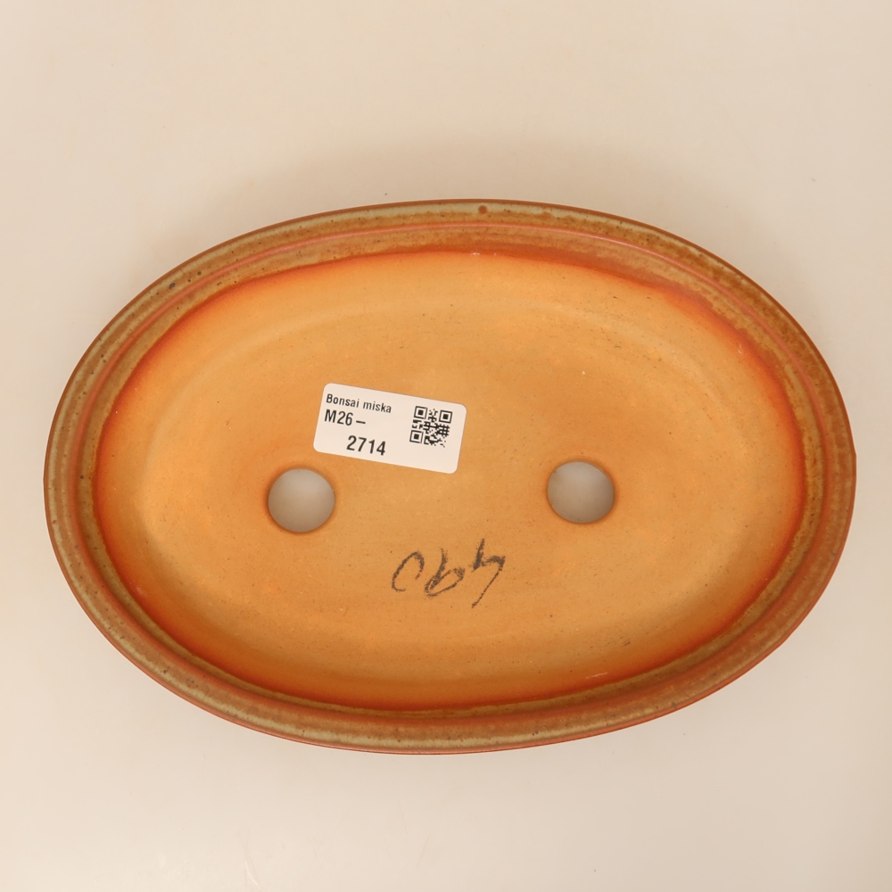 Bol en céramique  21 x 14,5 x 3,5 cm, couleur marron
