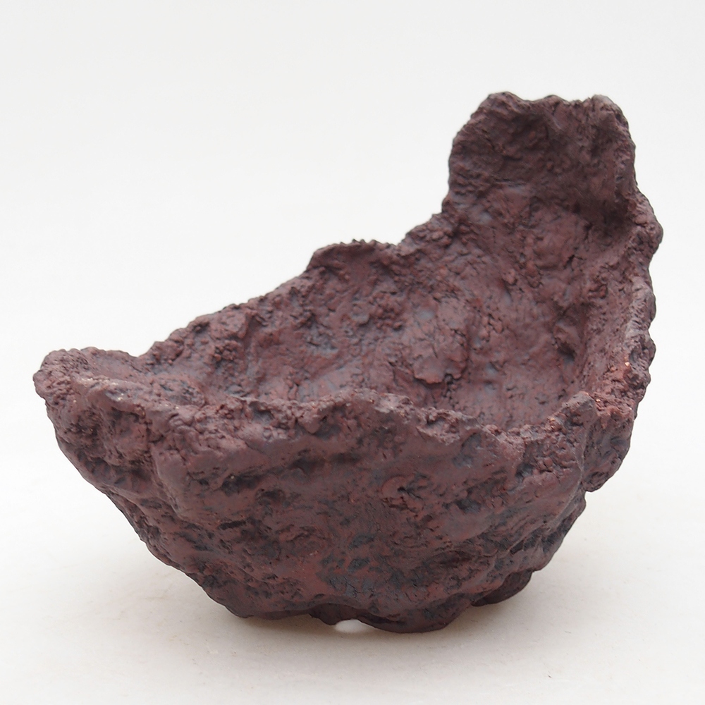 Coquille en céramique 14 x 12,5 x 12 cm , couleur marron