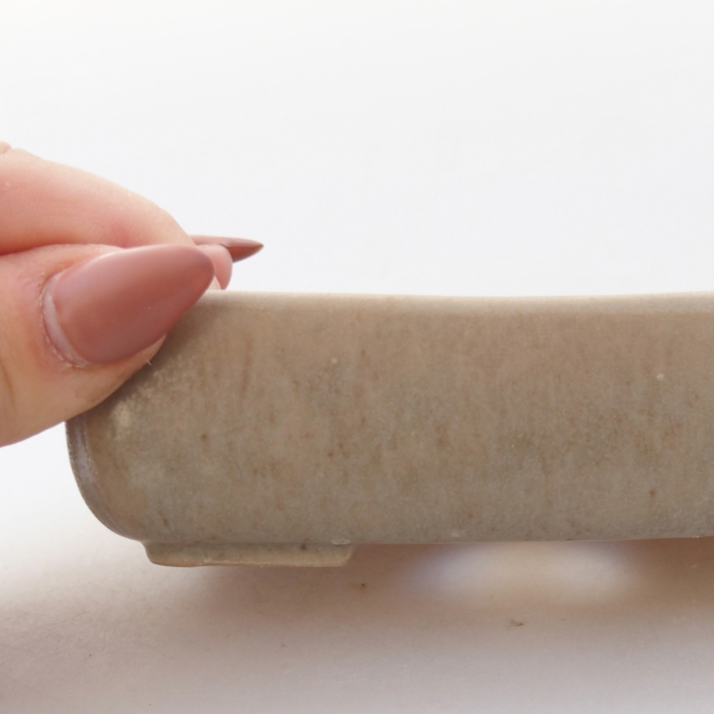 Bol à bonsaï en céramique 11,5 x 9 x 3,5 cm, gris