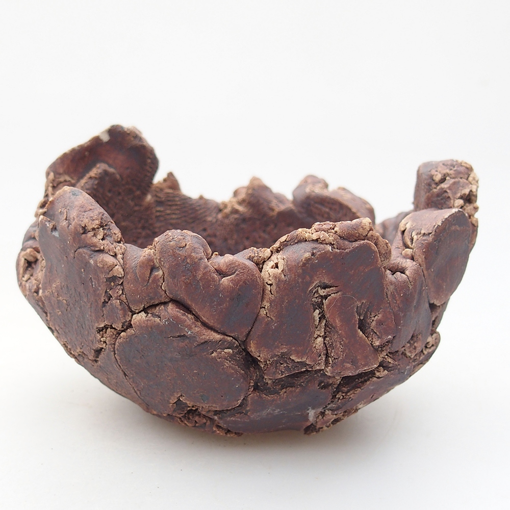 Coquille en céramique 9 x 9 x 6 cm , couleur marron