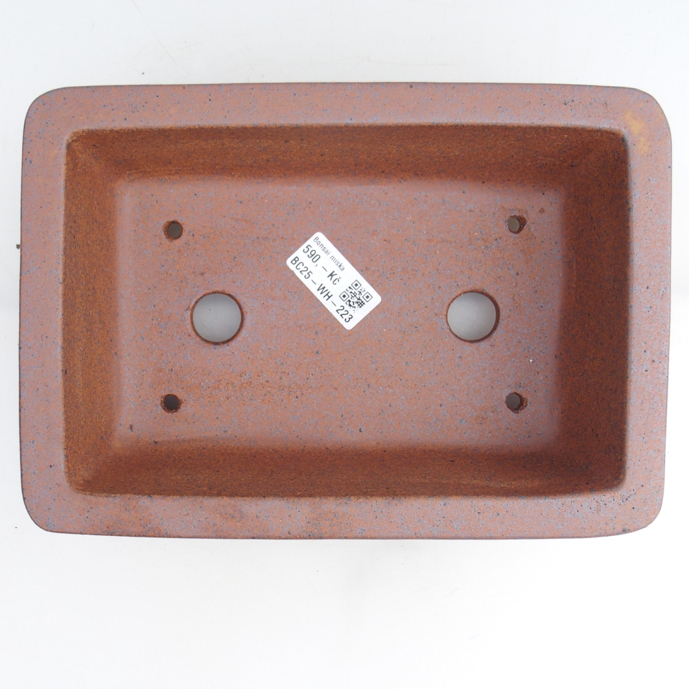 Bol à bonsaï en céramique 24 x 17 x 7 cm, brun