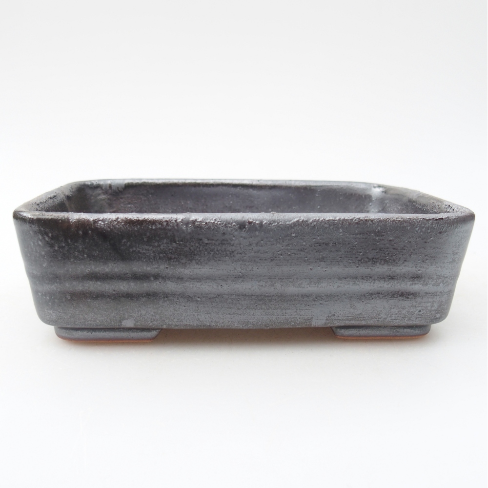 Bol bonsaï en céramique 14,5 x 10,5 x 4,5 cm, couleur métal