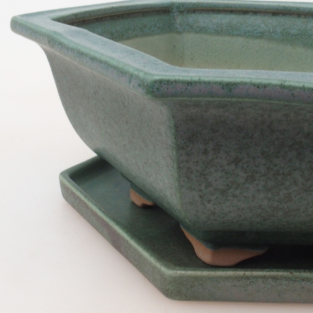 Bol Bonsaï + soucoupe H53 - 19 x 21,5 x 7 cm - vert