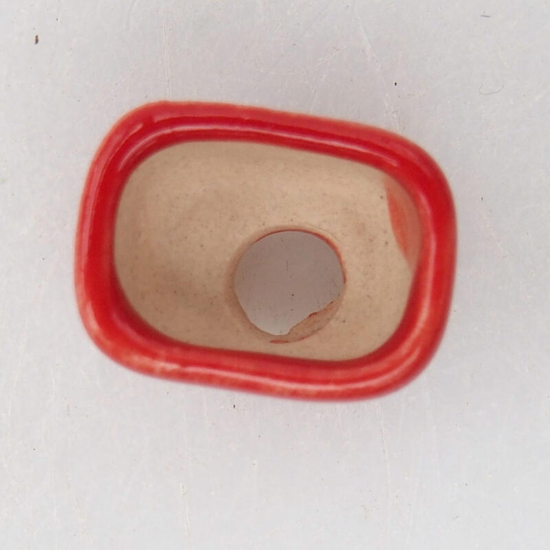 Mini pot à bonsaï 1,5 x 1 x 1 cm, couleur rouge