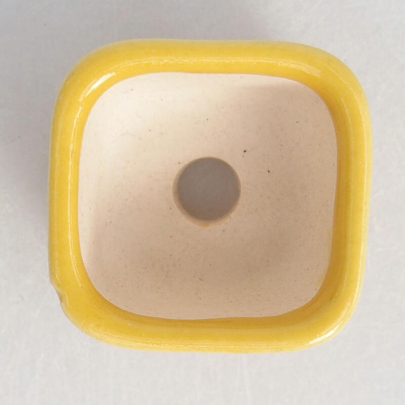 Mini bol bonsaï 2,5 x 2,5 x 1,5 cm, jaune