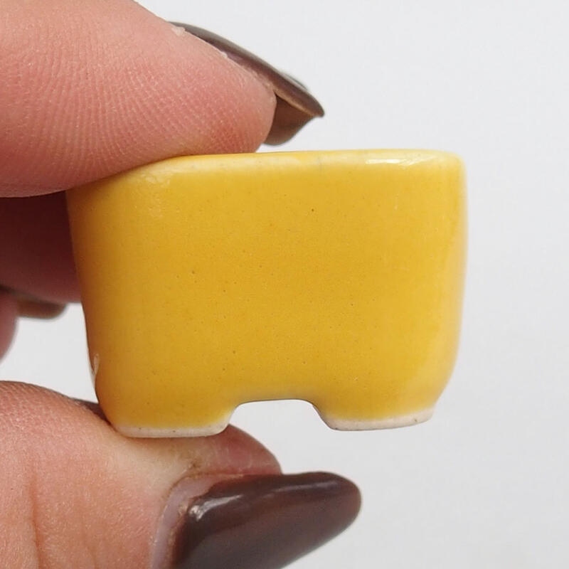 Mini bol bonsaï 2,5 x 2,5 x 1,5 cm, jaune