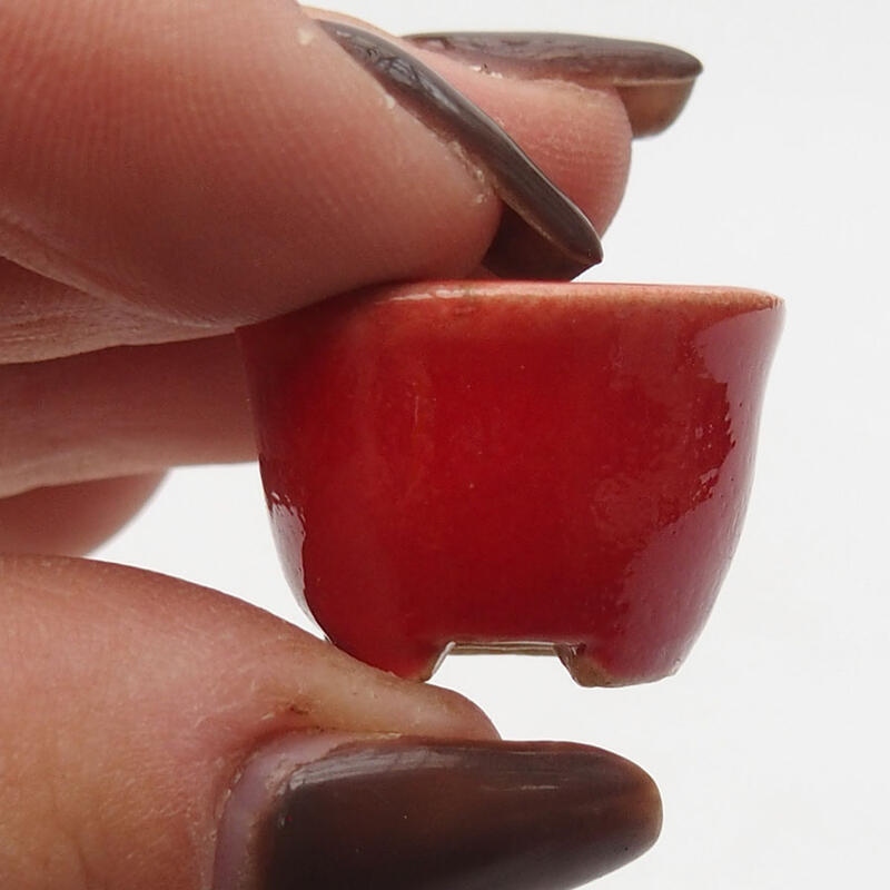 Mini bol bonsaï 2 x 2 x 1,5 cm, couleur rouge