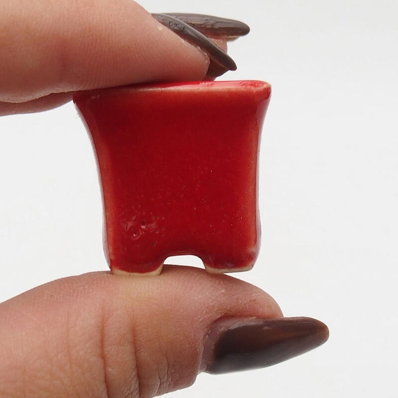 Mini bol bonsaï 2 x 2 x 2 cm, couleur rouge