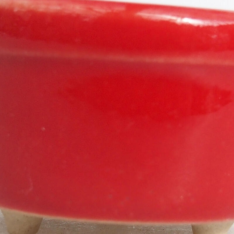 Mini bol bonsaï 3,5 x 3,5 x 2 cm, couleur rouge