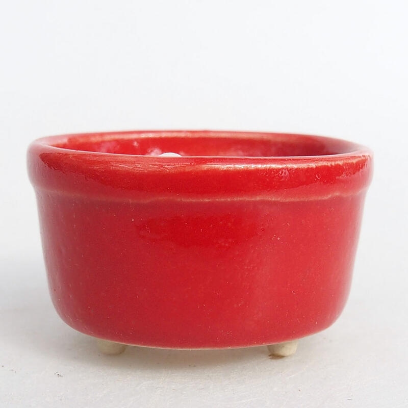 Mini bol bonsaï 3,5 x 3,5 x 2 cm, couleur rouge