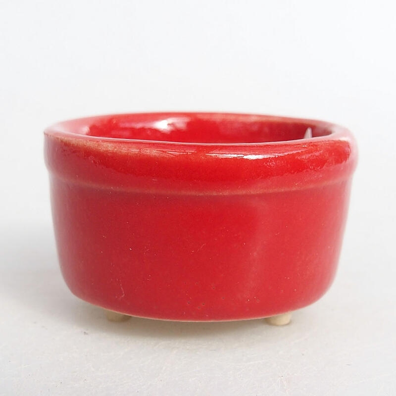 Mini bol bonsaï 3,5 x 3,5 x 2 cm, couleur rouge