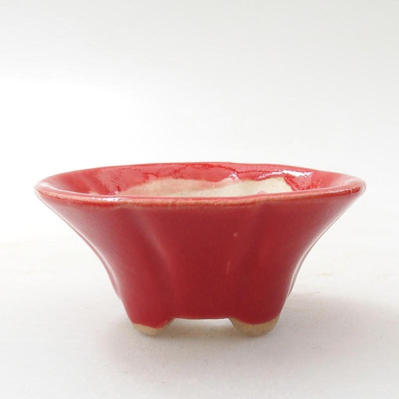 Mini bol bonsaï 5,5 x 5,5 x 2,5 cm, couleur rouge