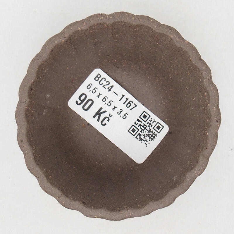 Mini bol à bonsaï 6,5 x 6,5 x 4 cm, couleur ocre brunâtre