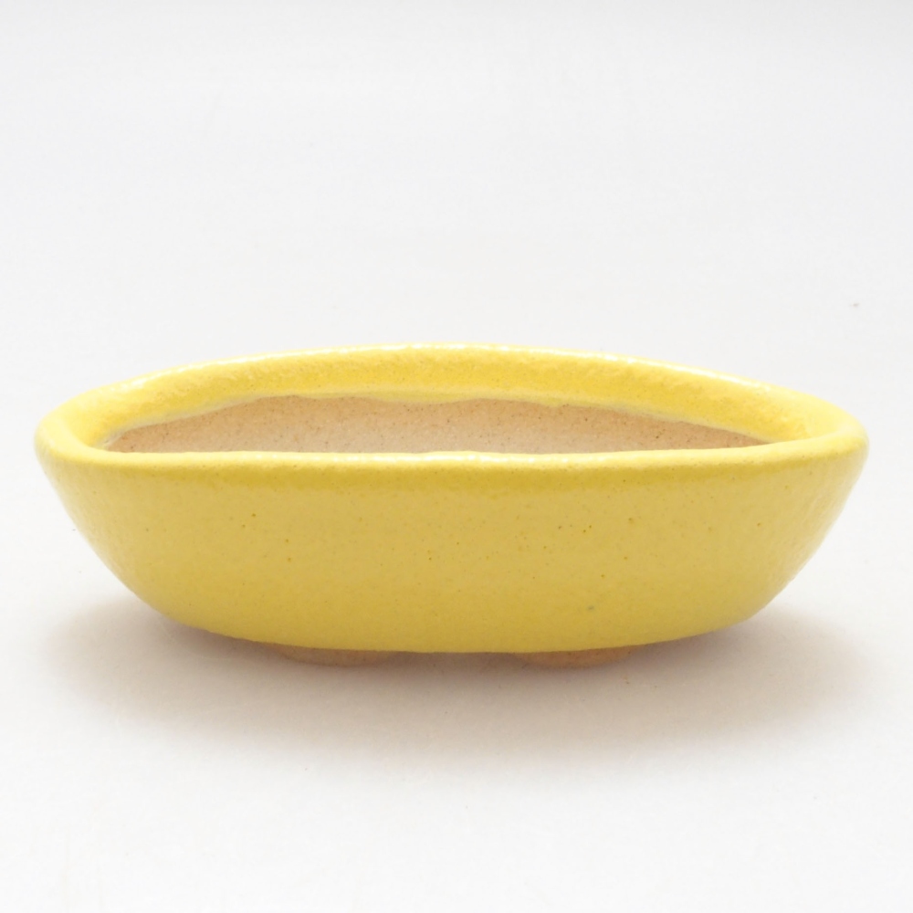 Bol à bonsaï en céramique 6,5 x 3,5 x 2 cm, jaune