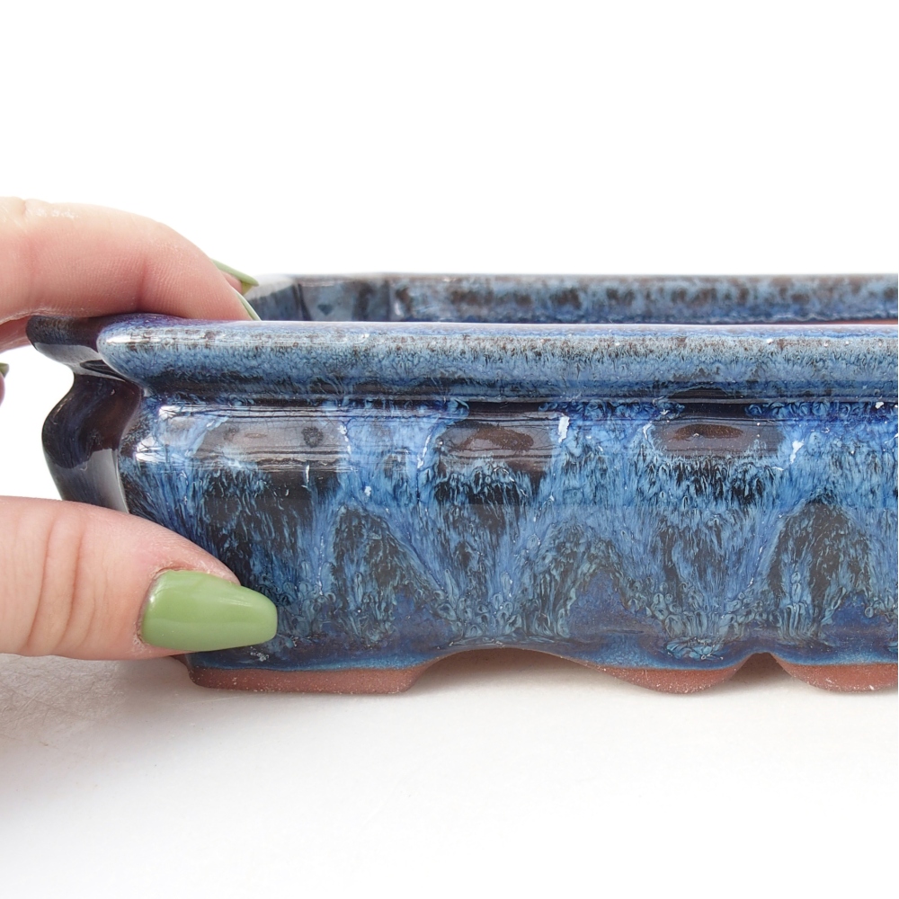 Bol 21,5 x 26,5 x 4 cm bleu-blanc