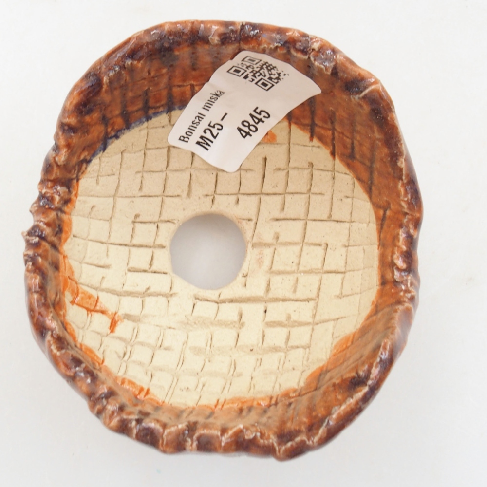 Coquille en céramique 7,5 x 7 x 6 cm , couleur marron