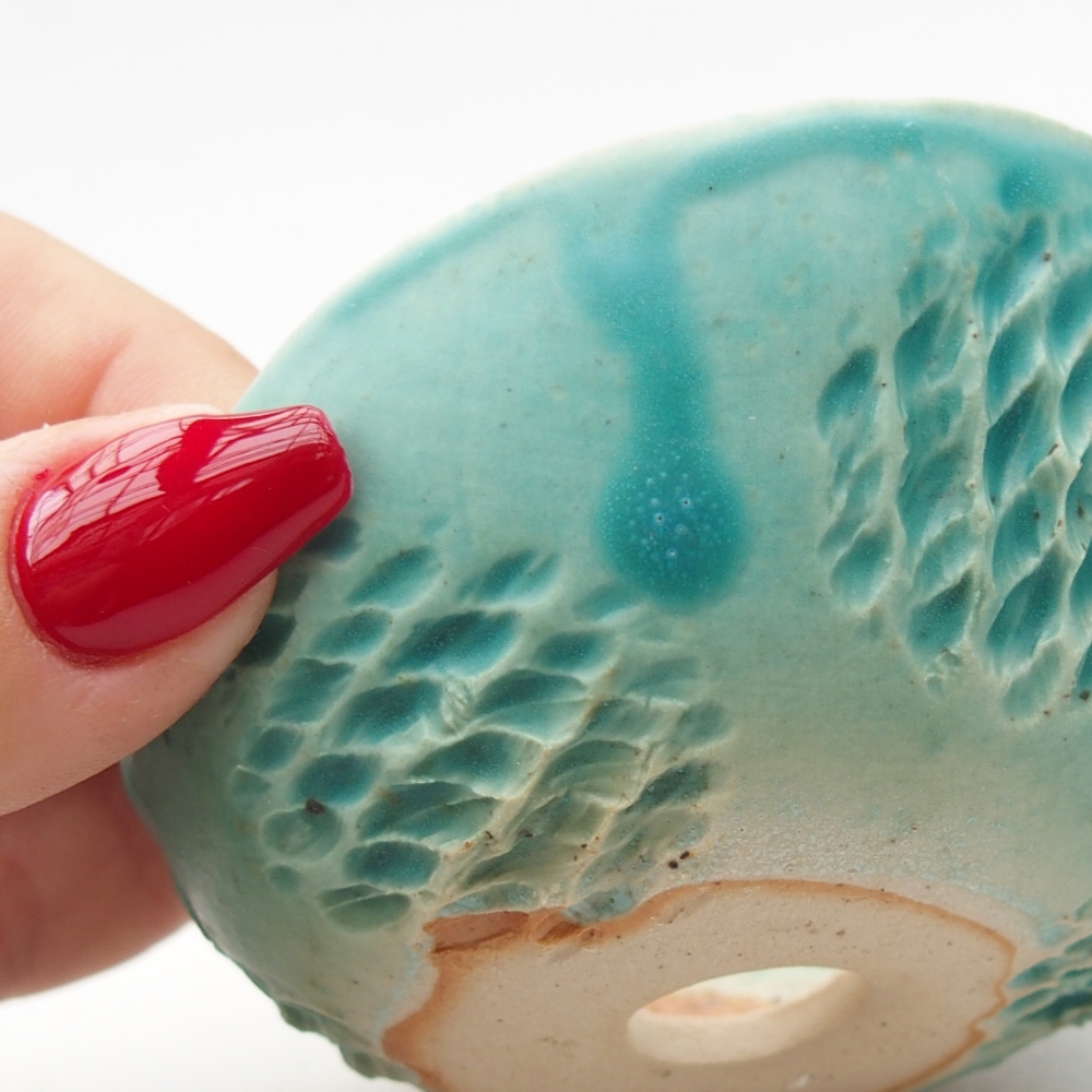 Coquille en céramique 8,5 x 8 x 4,5 cm , couleur bleu