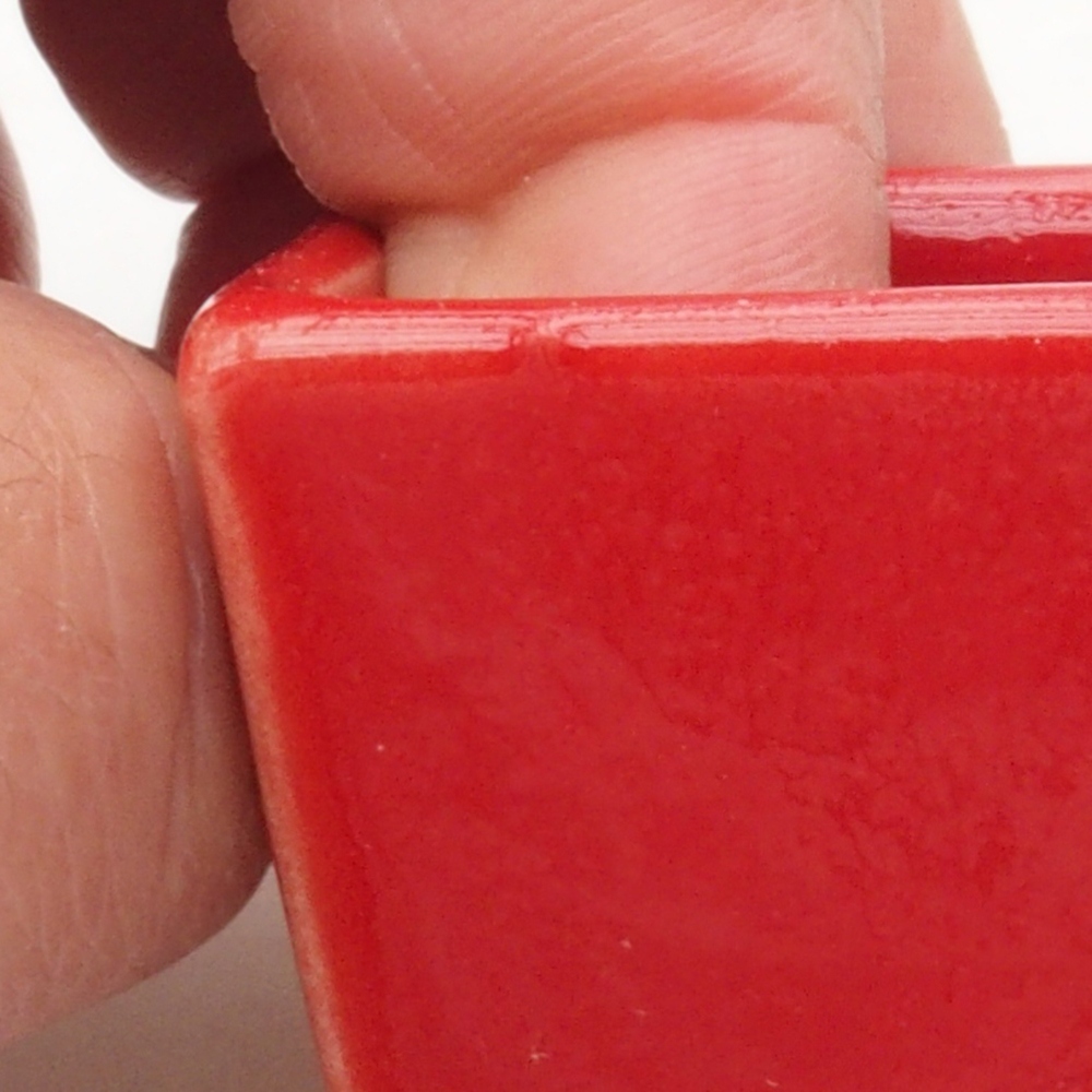 Mini bol bonsaï 3,5 x 3,5 x 3 cm, couleur rouge