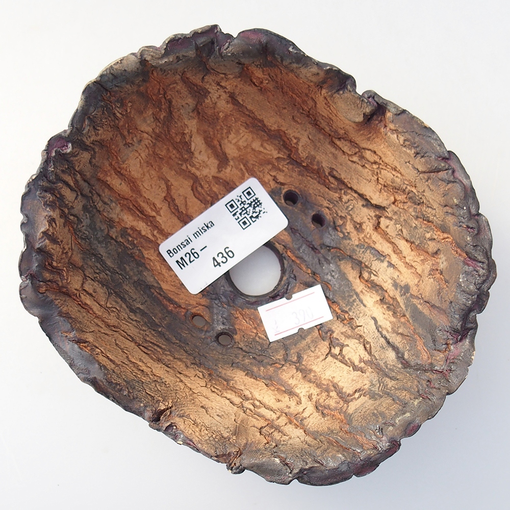 Coquille en céramique 13 x 12,5 x 7 cm , couleur violet