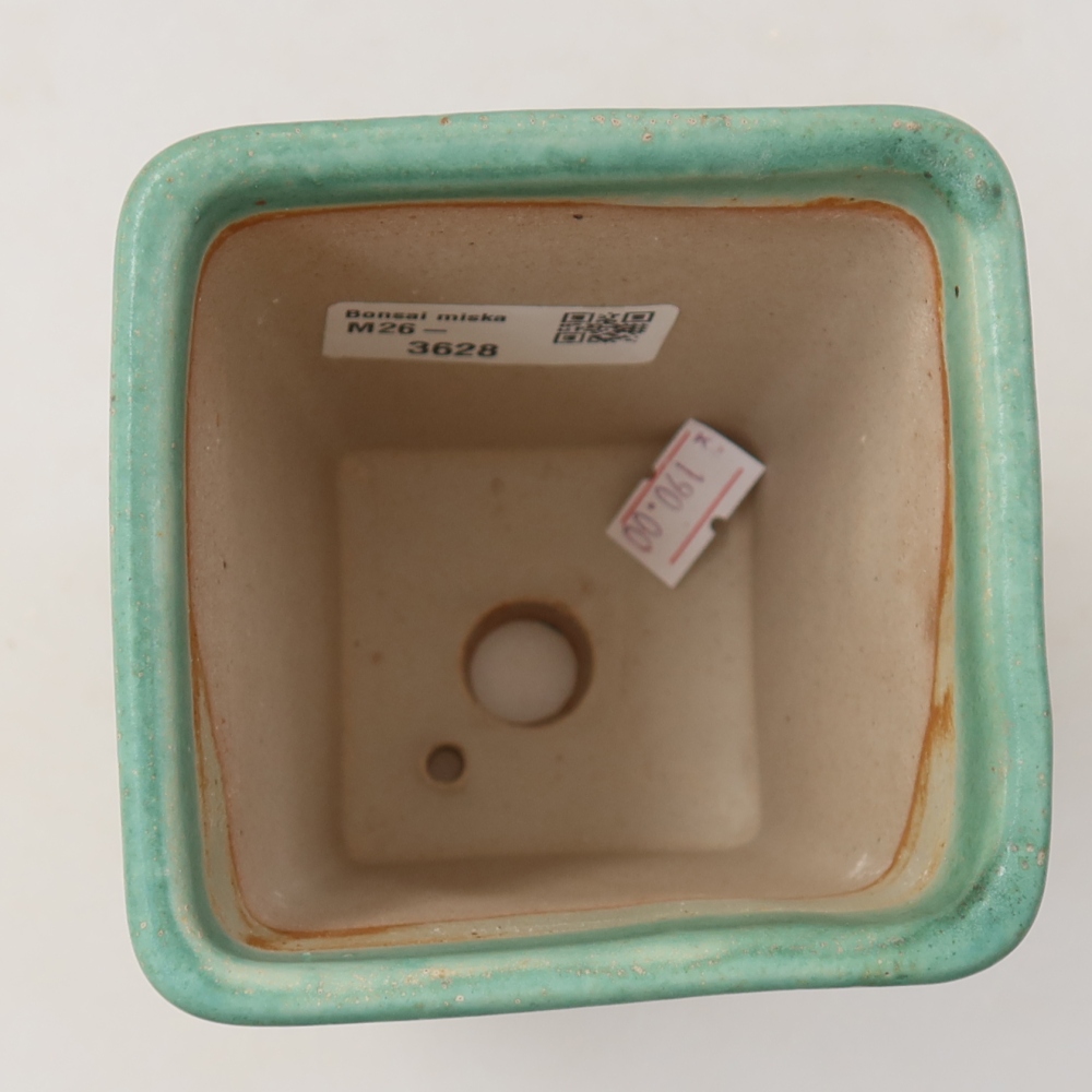 Bol à bonsaï en céramique 8,5 x 8,5 x 11 cm, vert