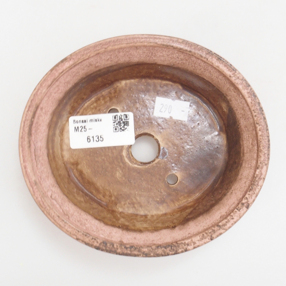 Bol à bonsaï en céramique 10 x 8,5 x 4 cm, brun