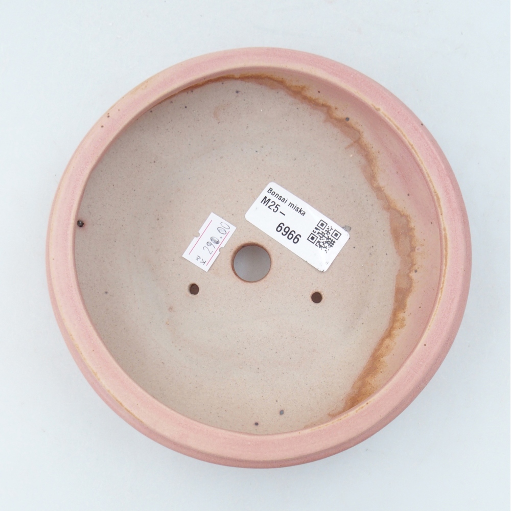 Bol à bonsaï en céramique 15 x 15 x 5 cm, rose