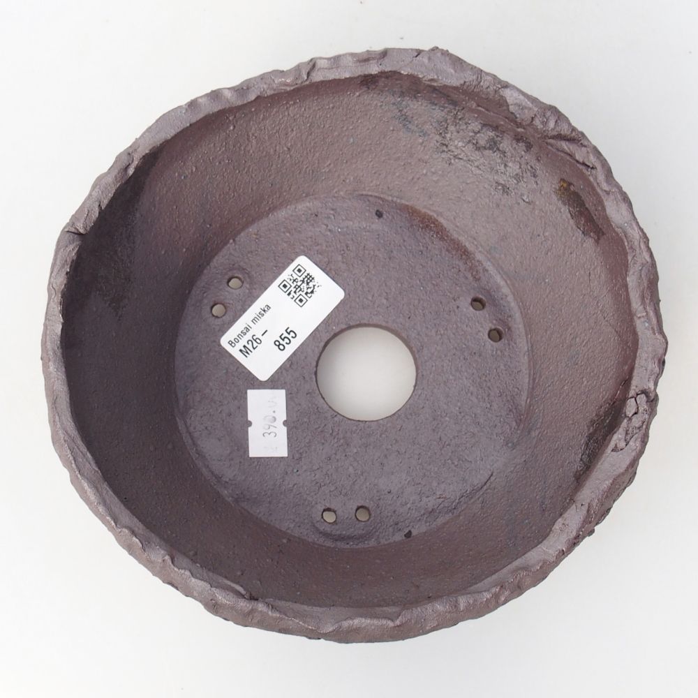 Bol à bonsaï en céramique 18 x 17 x 6 cm, couleur métal