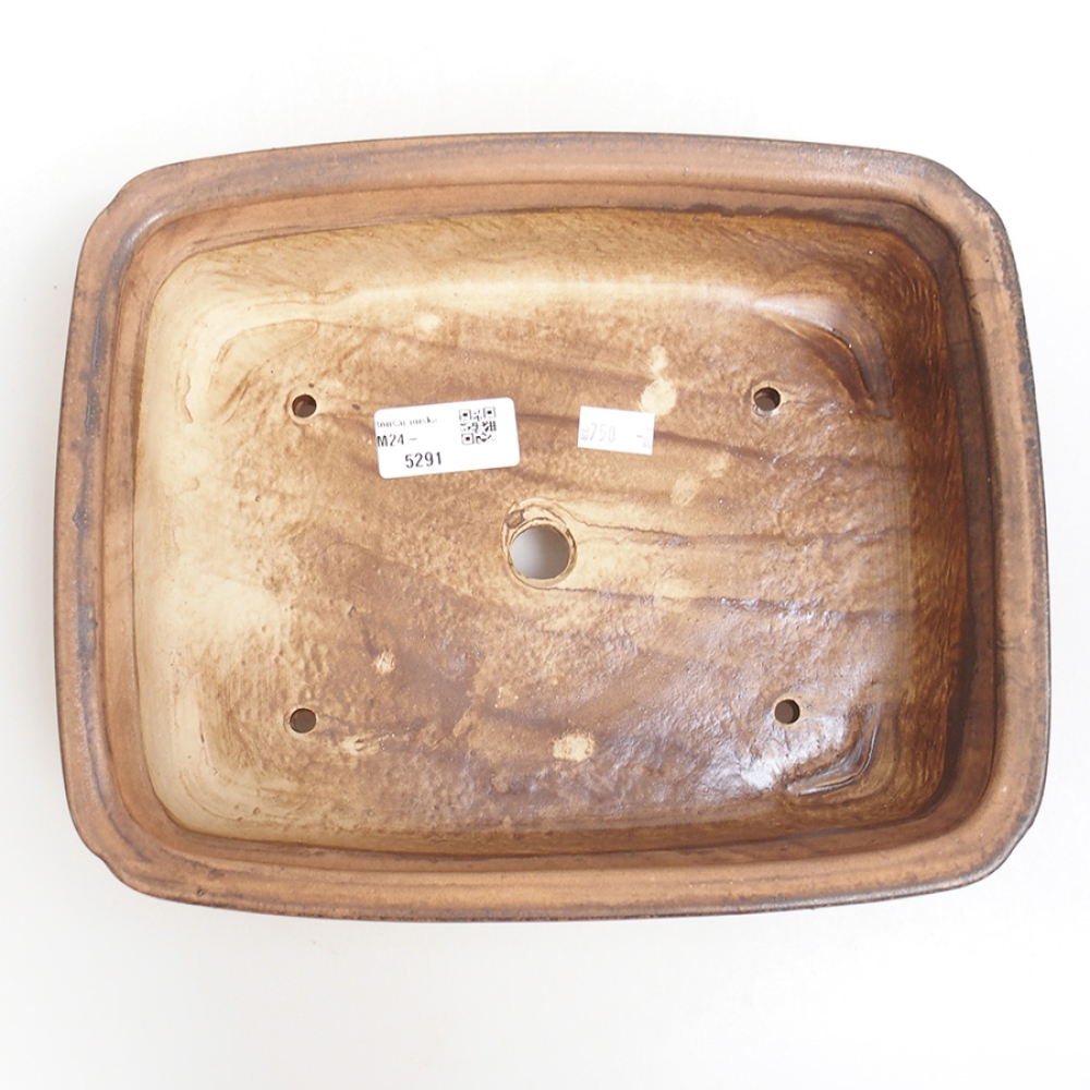 Bol à bonsaï en céramique 25 x 20 x 7,5 cm, rose