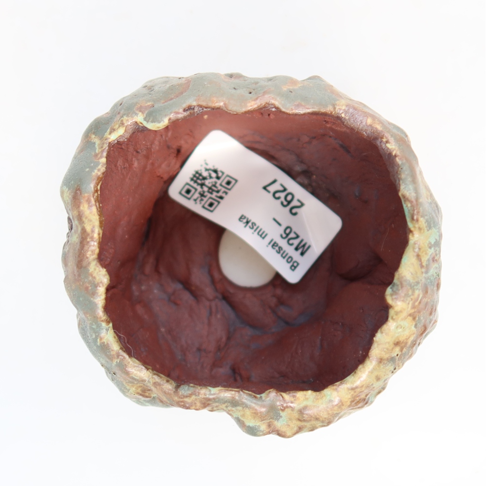 Coquille en céramique  7 x 6,5 x 5,5 cm, couleur verte