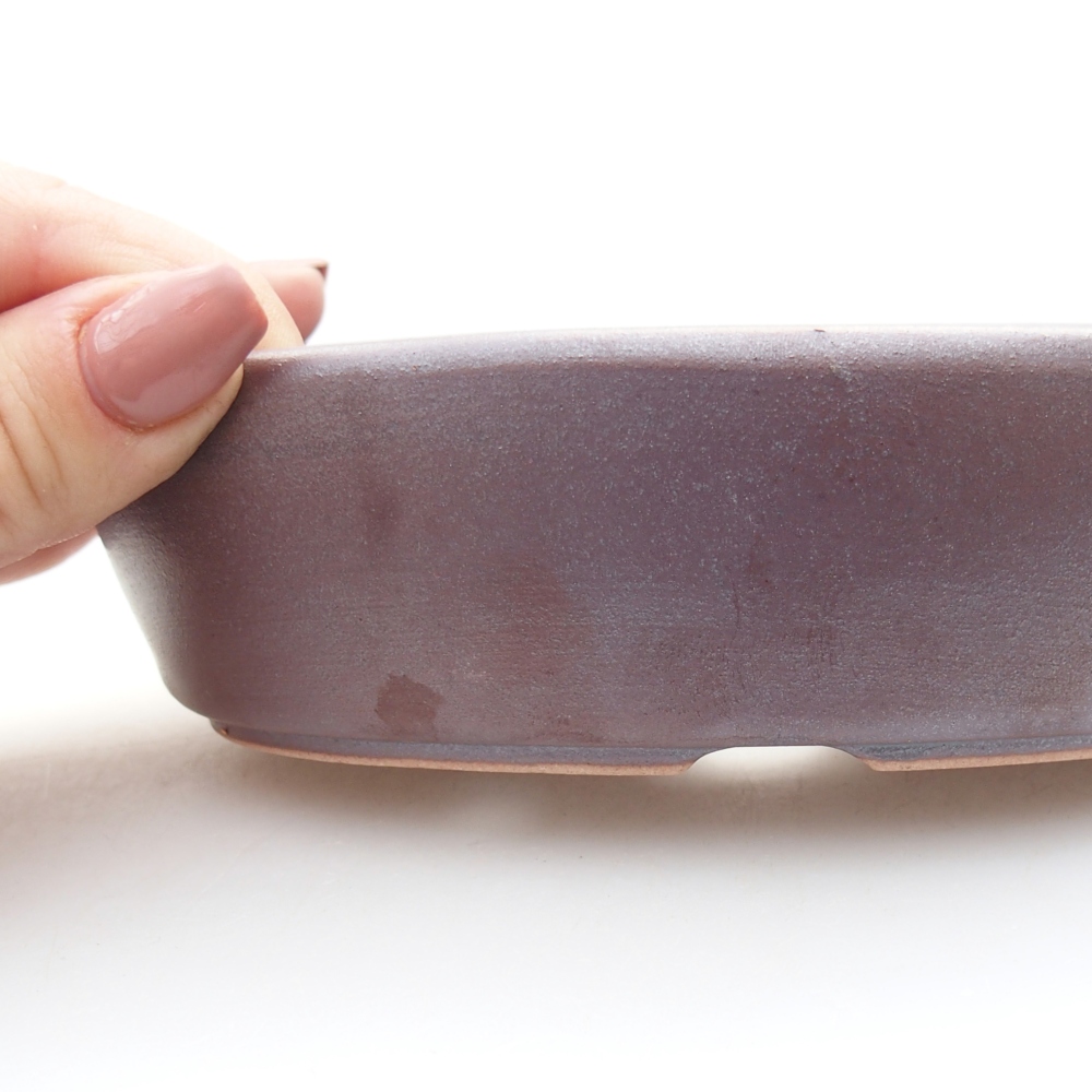 Bol à bonsaï en céramique 15 x 9,5 x 4 cm, couleur métal