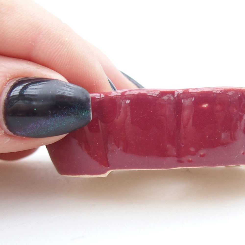 Mini bol bonsaï 5,5 x 3,5 x 1,5 cm, bordeaux